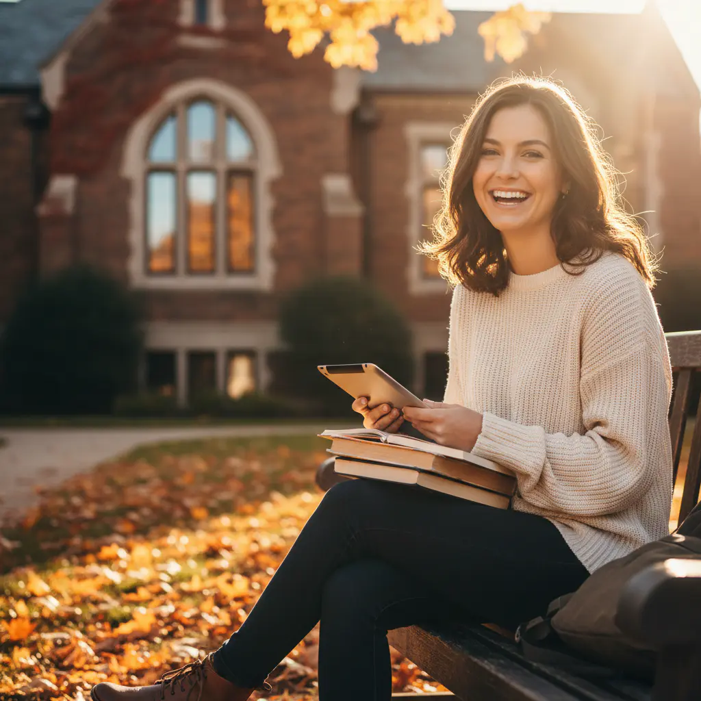Happy student