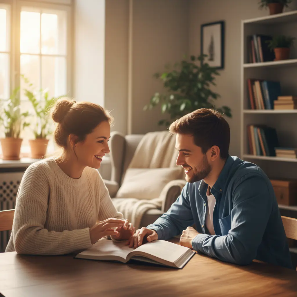 Tutor and student in a warm learning environment