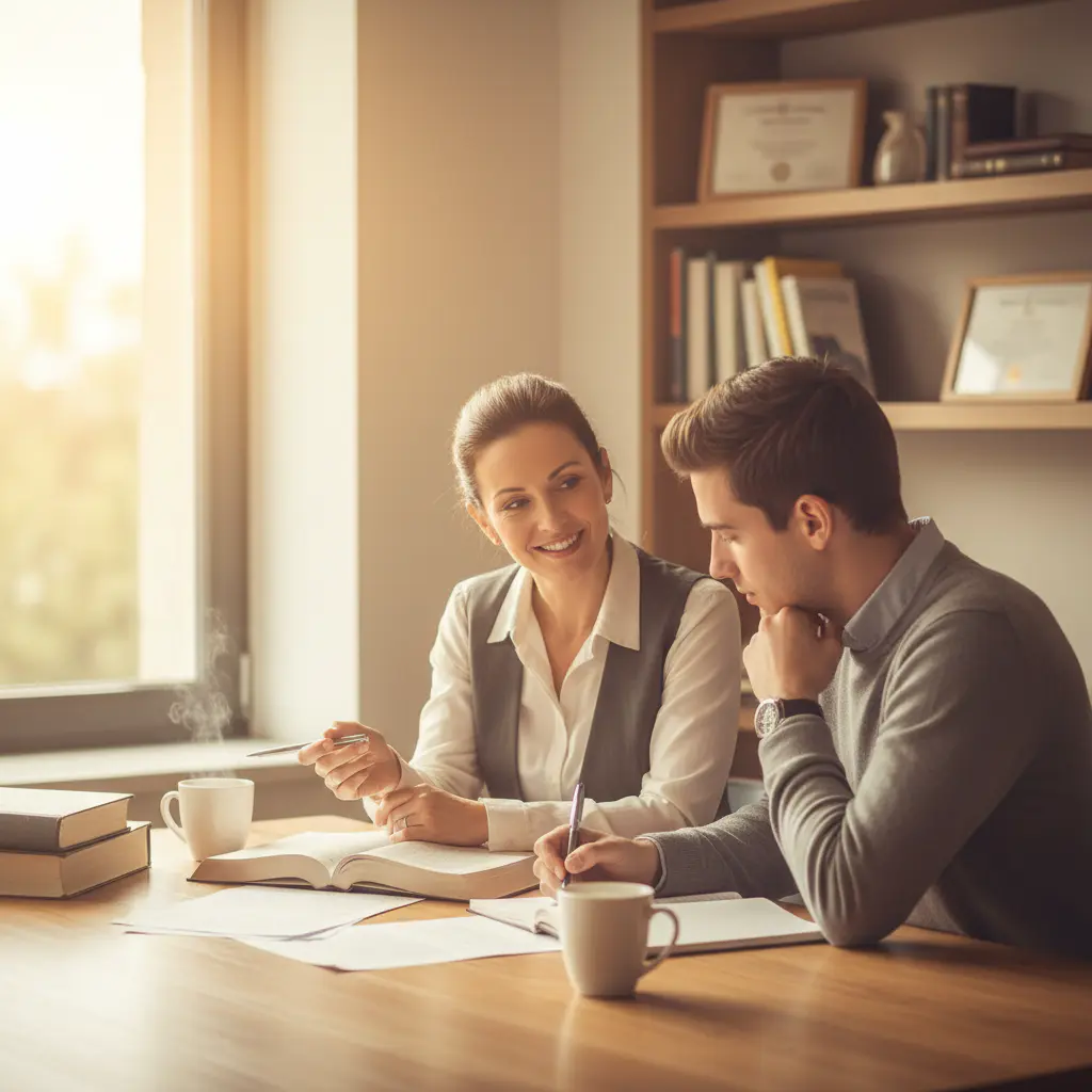 Tutor and student discussion