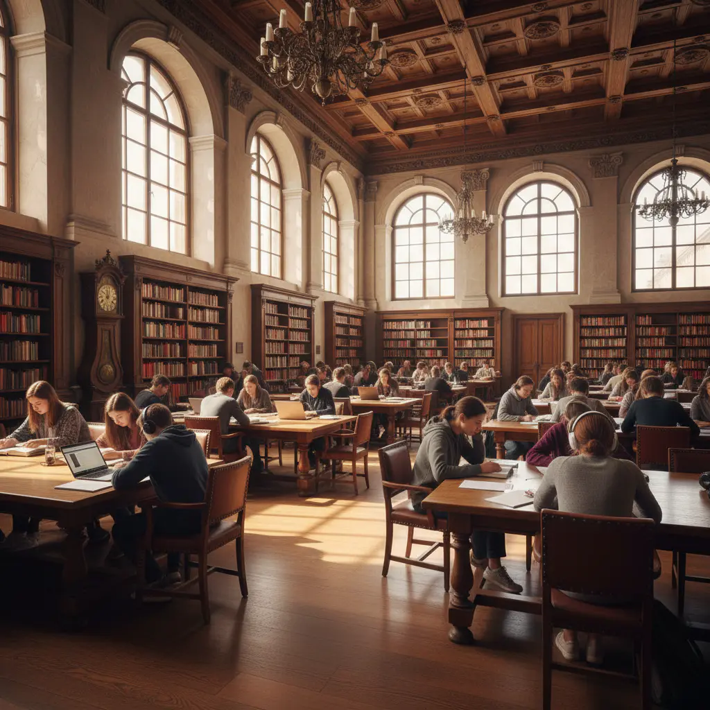 Main study hall wide shot